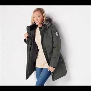 Arctic Expedition Quilted Down Coat w/ hood